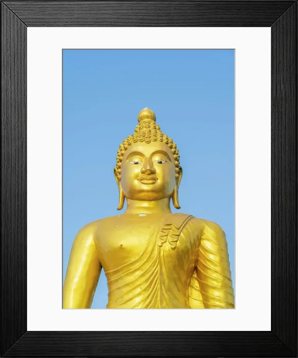 Framed Print : A Golden Buddha at the The Big Buddha complex, Phuket, Thailand