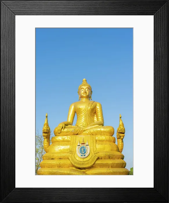 Framed Print : A Golden Buddha at the The Big Buddha complex, Phuket, Thailand