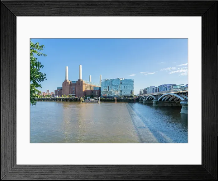 Framed Print : Battersea Power Station and the River Thames, Battersea, London, England, UK