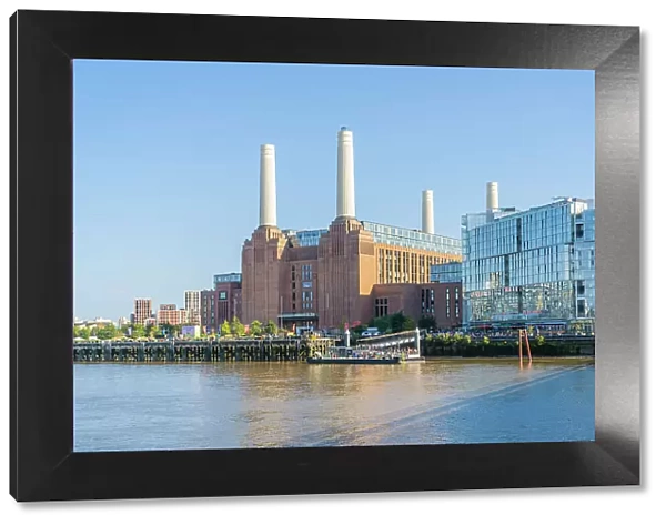 Battersea Power Station and the River Thames, Battersea, London, England, UK