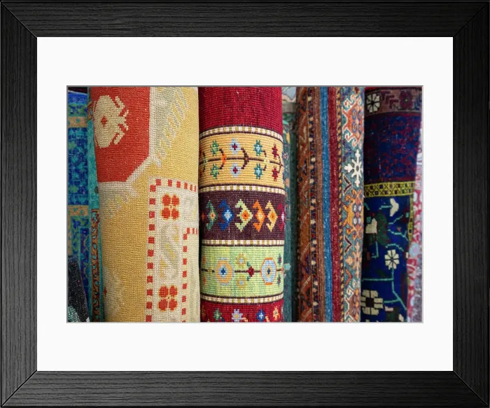 Framed Print : Detail of rolled carpets on display at store, Avanos, Avanos District, Nevsehir Province, Cappadocia, Central Anatolia Region, Turkey Framed Print : Detail of rolled carpets on display at store, Avanos, Avanos District, Nevsehir Province, Cappadocia, Central Anatolia Region, Turkey