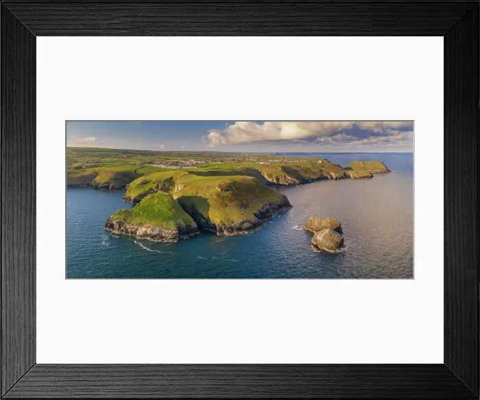 Framed Print : Aerial view of the North Cornish coastline near Tintagel, Cornwall, England. Spring (May) 2021 Framed Print : Aerial view of the North Cornish coastline near Tintagel, Cornwall, England. Spring (May) 2021