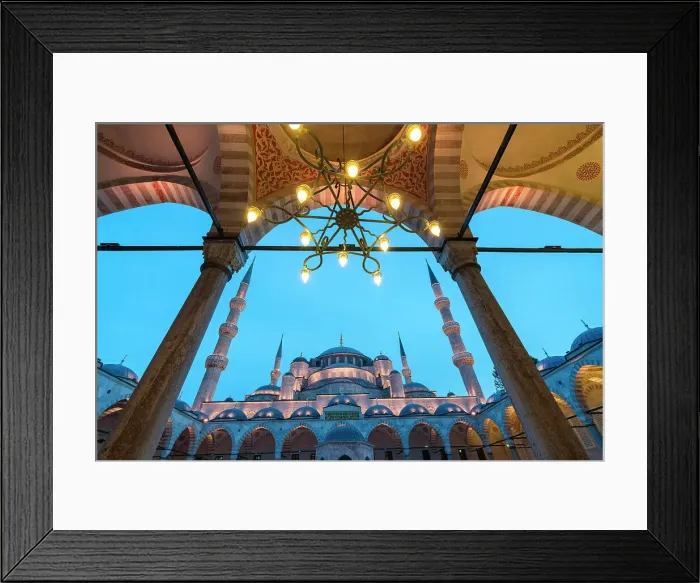 Framed Print : Low angle shot of Blue Mosque at twilight, Sultanahmet, UNESCO, Fatih District, Istanbul Province, Turkey Framed Print : Low angle shot of Blue Mosque at twilight, Sultanahmet, UNESCO, Fatih District, Istanbul Province, Turkey