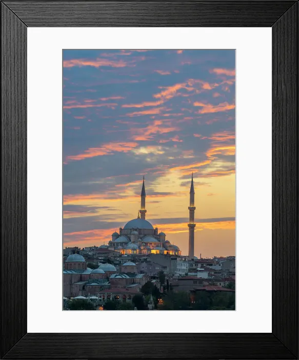 Framed Print : Fatih Mosque and Zeyrek Mosque against sky at sunset, UNESCO, Fatih District, Istanbul Province, Turkey Framed Print : Fatih Mosque and Zeyrek Mosque against sky at sunset, UNESCO, Fatih District, Istanbul Province, Turkey