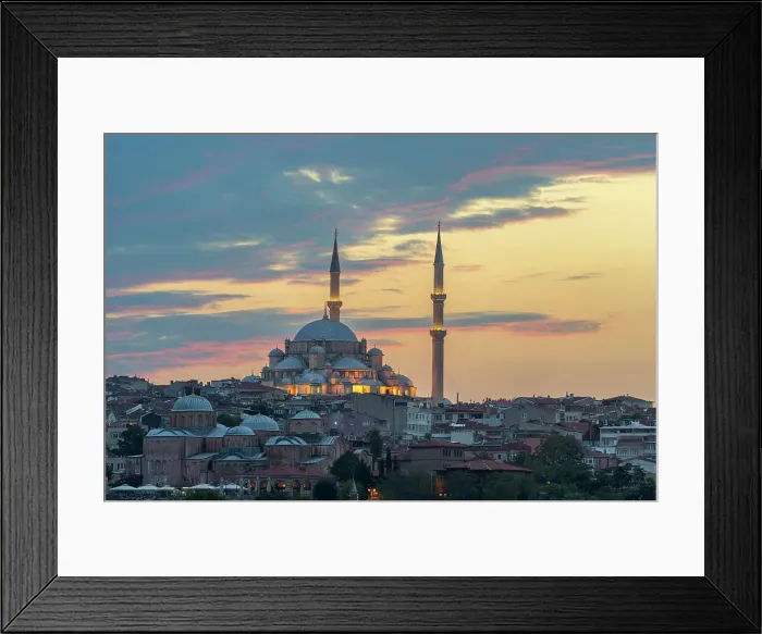 Framed Print : Fatih Mosque and Zeyrek Mosque against sky at sunset, UNESCO, Fatih District, Istanbul Province, Turkey Framed Print : Fatih Mosque and Zeyrek Mosque against sky at sunset, UNESCO, Fatih District, Istanbul Province, Turkey