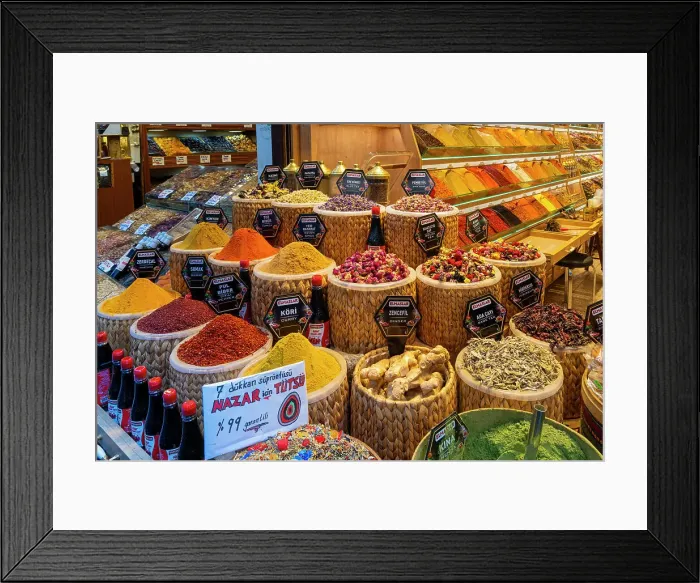 Framed Print : Assorted spices and teas on display in store, Egyptian Bazaar (Spice Bazaar), Eminonu, Fatih District, Istanbul Province, Turkey Framed Print : Assorted spices and teas on display in store, Egyptian Bazaar (Spice Bazaar), Eminonu, Fatih District, Istanbul Province, Turkey