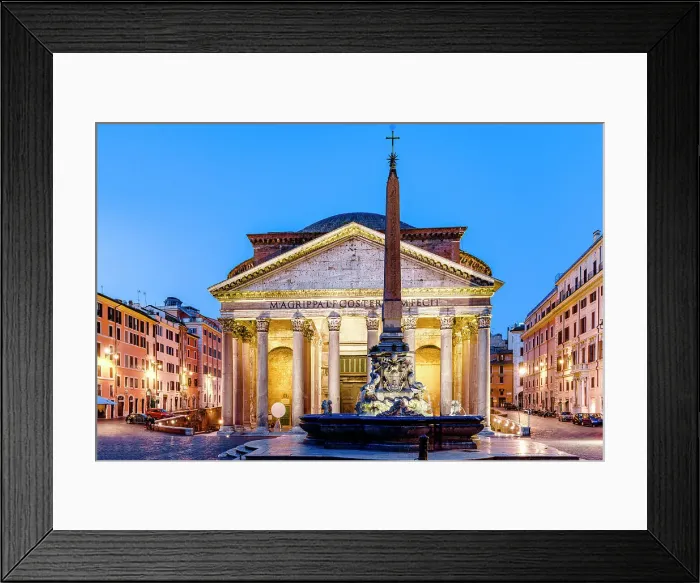 Framed Print : The Pantheon and its fountain at dusk, Rome, Italy Framed Print : The Pantheon and its fountain at dusk, Rome, Italy