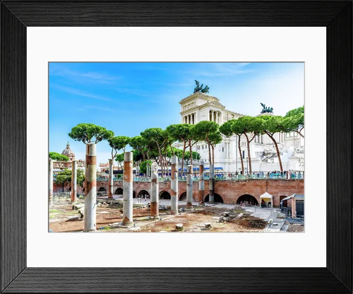 Framed Print : Trajan's Forum in Ancient Rome with Altare Della Patria or Vittoriano on background, Rome, Italy Framed Print : Trajan's Forum in Ancient Rome with Altare Della Patria or Vittoriano on background, Rome, Italy