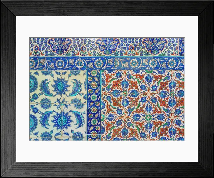 Framed Print : Detail of ornaments, Eyup Sultan Mosque, Eyup, Istanbul Province, Turkey