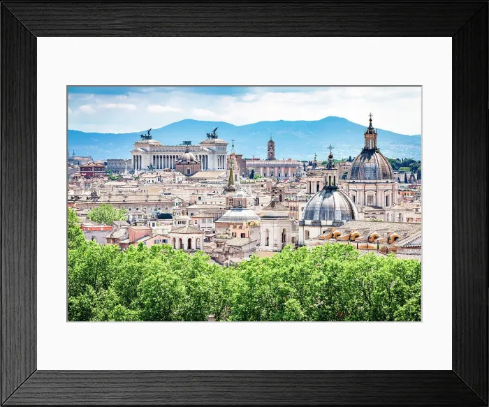 Framed Print : Rome skyline with domes of catholic churches and Altare Della Patria or Vittoriano, Rome, Lazio, Italy Framed Print : Rome skyline with domes of catholic churches and Altare Della Patria or Vittoriano, Rome, Lazio, Italy