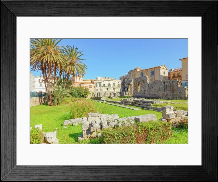 Framed Print : Apollo Temple remains, Ortygia, Syracuse, Sicily, Italy