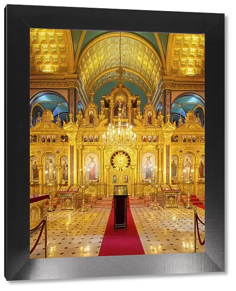 Golden interior of Iron Saint Stephen's Orthodox Church, UNESCO, Balat, Fatih District, Istanbul Province, Turkey