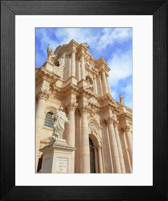 Framed Print : Syracuse Cathedral facade, Ortygia, Syracuse, Sicily, Italy Framed Print : Syracuse Cathedral facade, Ortygia, Syracuse, Sicily, Italy