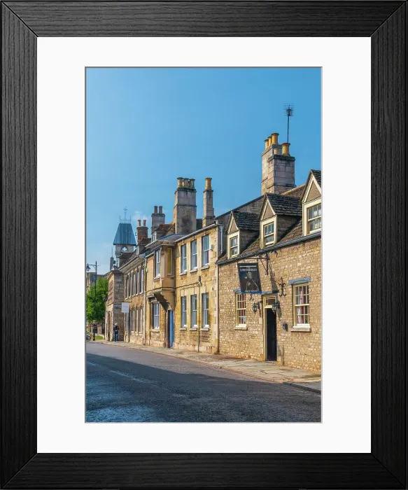 Framed Print : UK, England, Lincolnshire, Stamford, Broad Street, The Lord Burghley Pub Framed Print : UK, England, Lincolnshire, Stamford, Broad Street, The Lord Burghley Pub