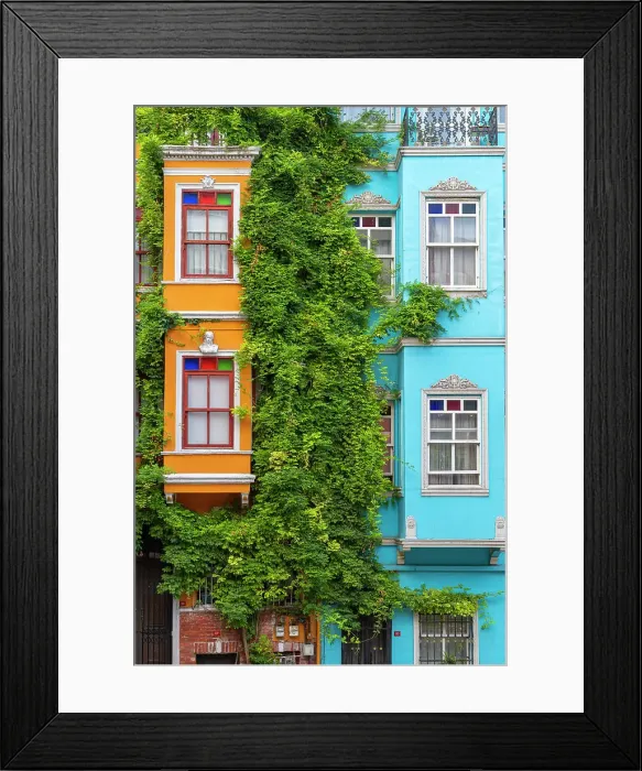 Framed Print : Detail of colorful houses in Balat, Fatih District, Istanbul Province, Turkey Framed Print : Detail of colorful houses in Balat, Fatih District, Istanbul Province, Turkey