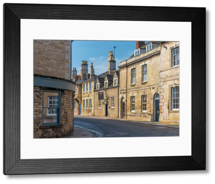 Framed Print : UK, England, Lincolnshire, Stamford, Broad Street, The Lord Burghley Pub Framed Print : UK, England, Lincolnshire, Stamford, Broad Street, The Lord Burghley Pub