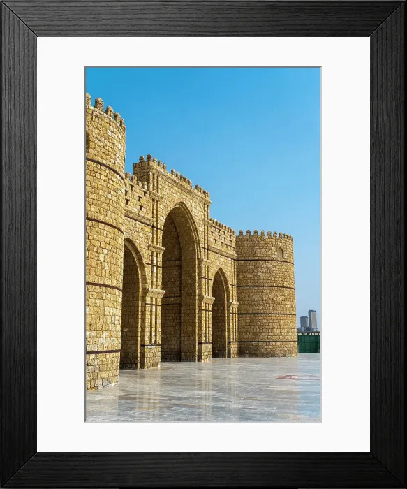 Framed Print : Makkah Gate, Al-Balad (historic old town), UNESCO World Heritage Site, Jeddah, Makkah Province, Saudi Arabia