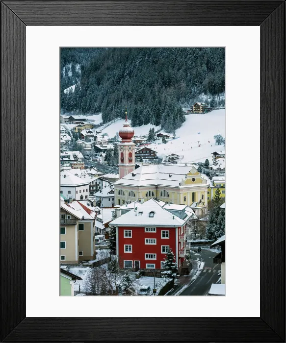 Framed Print : Winter view of Ortisei - St. Ulrich, South Tyrol, Italy Framed Print : Winter view of Ortisei - St. Ulrich, South Tyrol, Italy