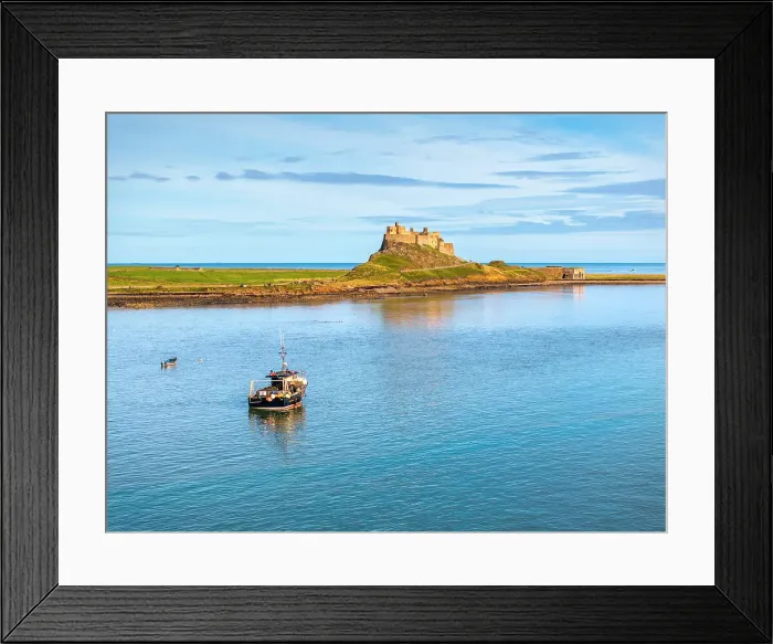Framed Print : UK, England, Northumberland, Holy Island, Lindisfarne, Lindisfarne Castle