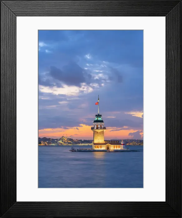 Framed Print : Maiden's Tower at twilight, Uskudar District, Istanbul Province, Turkey Framed Print : Maiden's Tower at twilight, Uskudar District, Istanbul Province, Turkey