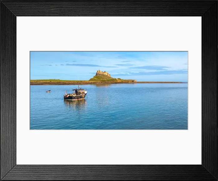 Framed Print : UK, England, Northumberland, Holy Island, Lindisfarne, Lindisfarne Castle