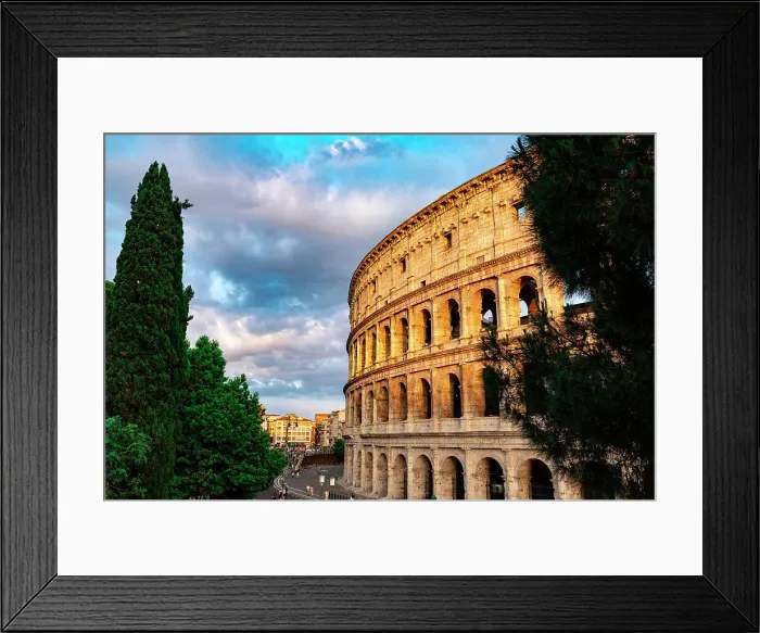 Framed Print : Sunset over the Coliseum at springtime, Rome, Lazio, Italy Framed Print : Sunset over the Coliseum at springtime, Rome, Lazio, Italy