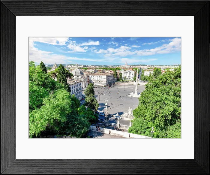Framed Print : Piazza del Popolo view from the Pincian Hill, Rome, Lazio, Italy Framed Print : Piazza del Popolo view from the Pincian Hill, Rome, Lazio, Italy