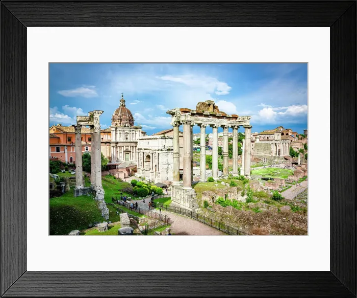 Framed Print : Temple of Saturn and Roman Forums, Rome, Italy Framed Print : Temple of Saturn and Roman Forums, Rome, Italy