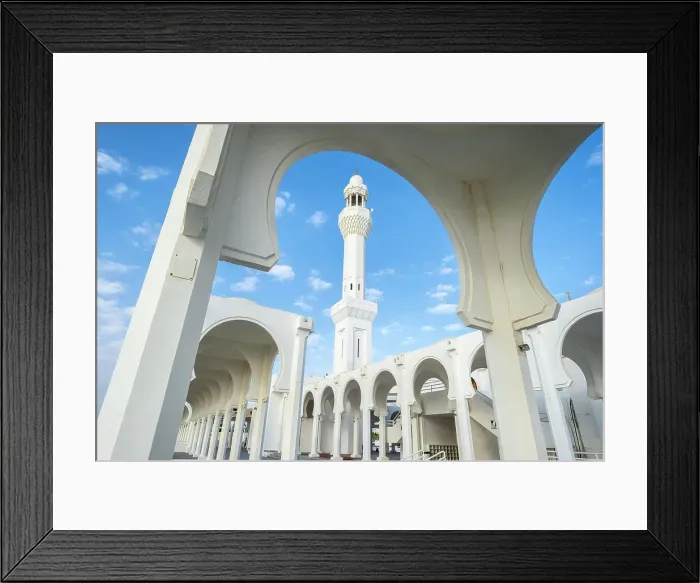 Framed Print : Al Rahmah Mosque, Jeddah Corniche, Jeddah, Makkah Province, Saudi Arabia Framed Print : Al Rahmah Mosque, Jeddah Corniche, Jeddah, Makkah Province, Saudi Arabia