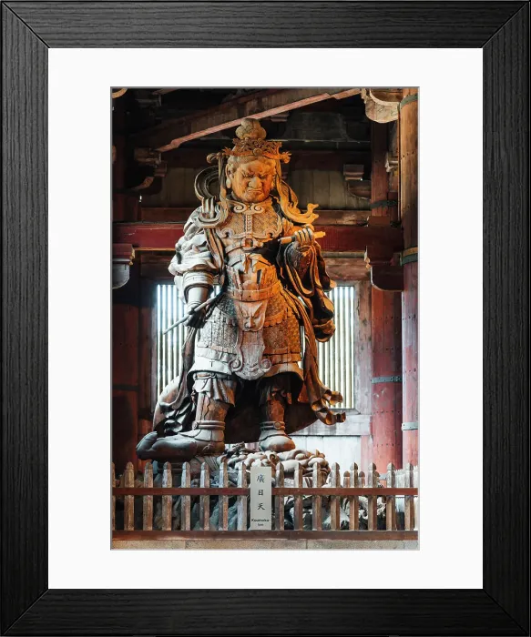 Framed Print : Guardian Demon at Todai-ji Temple in Nara, Japan Framed Print : Guardian Demon at Todai-ji Temple in Nara, Japan