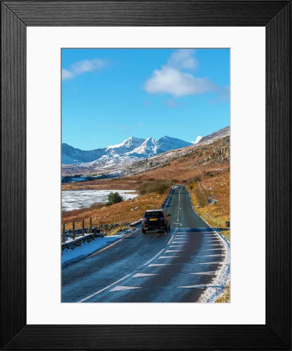 Framed Print : UK, Wales, Conwy, Snowdonia National Park (Parc Cenedlaethol Eryri), Capel Curig, Llynnau Mymbyr, Mount Snowdon (Yr Wyddfa) beyond Framed Print : UK, Wales, Conwy, Snowdonia National Park (Parc Cenedlaethol Eryri), Capel Curig, Llynnau Mymbyr, Mount Snowdon (Yr Wyddfa) beyond