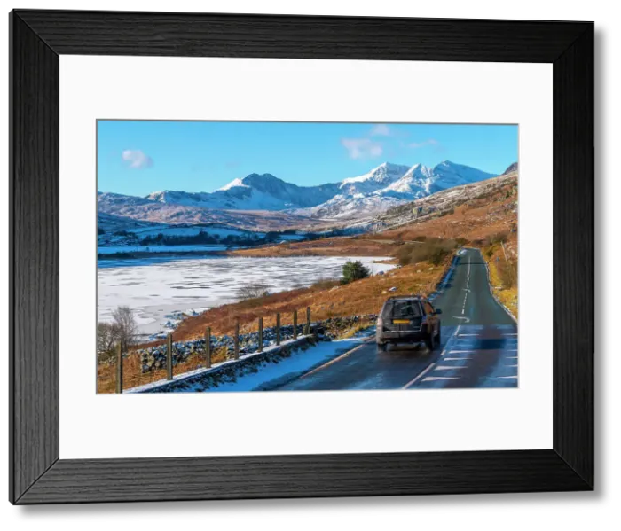 Framed Print : UK, Wales, Conwy, Snowdonia National Park (Parc Cenedlaethol Eryri), Capel Curig, Llynnau Mymbyr, Mount Snowdon (Yr Wyddfa) beyond Framed Print : UK, Wales, Conwy, Snowdonia National Park (Parc Cenedlaethol Eryri), Capel Curig, Llynnau Mymbyr, Mount Snowdon (Yr Wyddfa) beyond