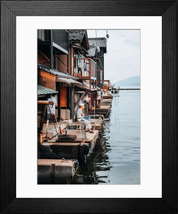 Framed Print : Old man at Ine fishing village, located in the Northern part of Kyoto prefecture known as the Tango Peninsula, Japan Framed Print : Old man at Ine fishing village, located in the Northern part of Kyoto prefecture known as the Tango Peninsula, Japan