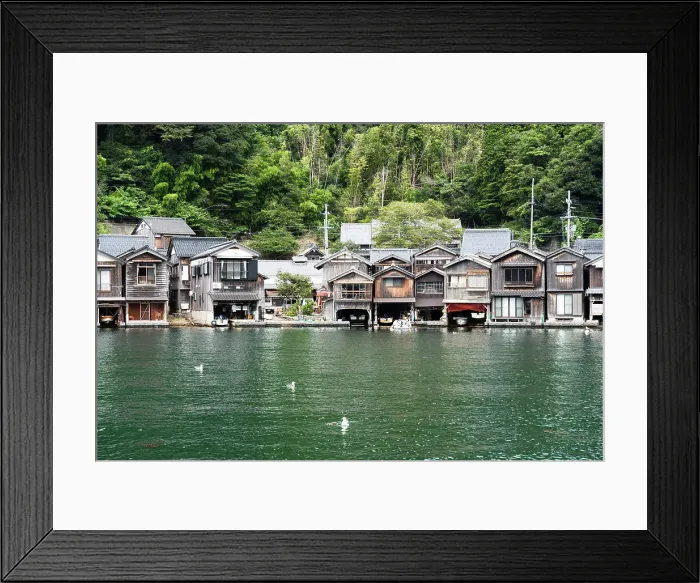 Framed Print : Ine fishing village, located in the Northern part of Kyoto prefecture known as the Tango Peninsula, Japan Framed Print : Ine fishing village, located in the Northern part of Kyoto prefecture known as the Tango Peninsula, Japan