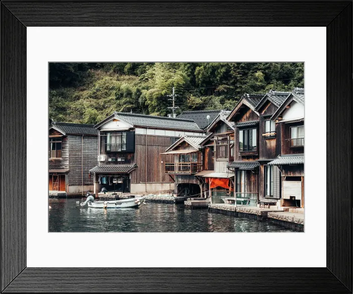 Framed Print : Ine fishing village, located in the Northern part of Kyoto prefecture known as the Tango Peninsula, Japan Framed Print : Ine fishing village, located in the Northern part of Kyoto prefecture known as the Tango Peninsula, Japan