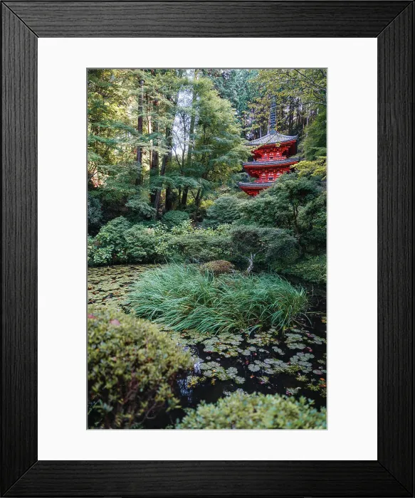 Framed Print : Gansen-ji temple, pagoda and garden near Kyoto, Japan Framed Print : Gansen-ji temple, pagoda and garden near Kyoto, Japan