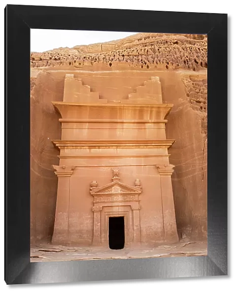 Nabatean tombs at Jabal Al Banat, Hegra (Mada'in Salih / Al-Hijr) archaeological site (UNESCO World Heritage Site), Al-Ula, Medina Province, Saudi Arabia