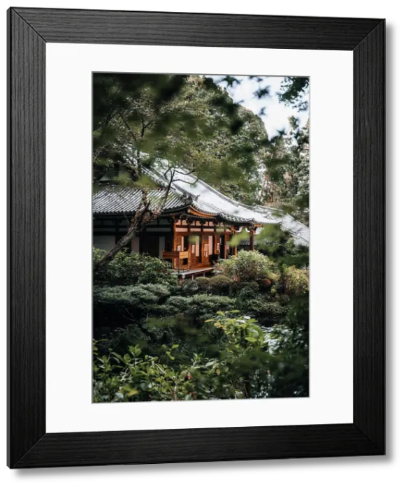 Framed Print : Gansen-ji temple, pagoda and garden near Kyoto, Japan Framed Print : Gansen-ji temple, pagoda and garden near Kyoto, Japan