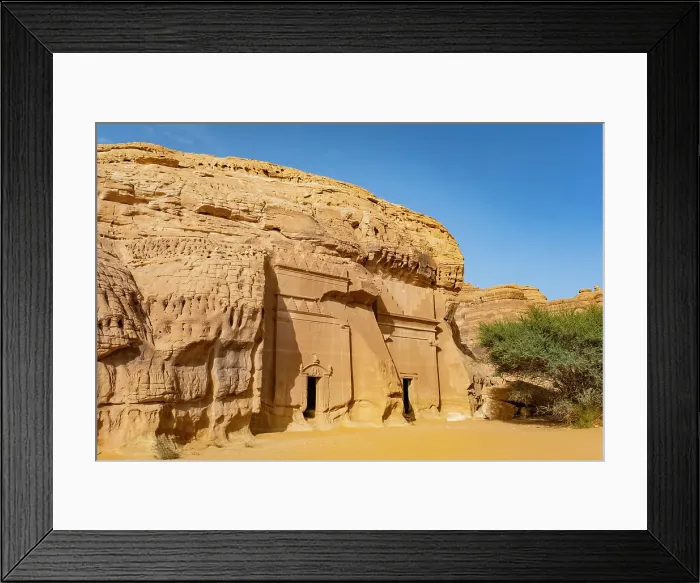Framed Print : Nabatean tombs at Jabal Al Banat, Hegra (Mada'in Salih / Al-Hijr) archaeological site (UNESCO World Heritage Site), Al-Ula, Medina Province, Saudi Arabia Framed Print : Nabatean tombs at Jabal Al Banat, Hegra (Mada'in Salih / Al-Hijr) archaeological site (UNESCO World Heritage Site), Al-Ula, Medina Province, Saudi Arabia