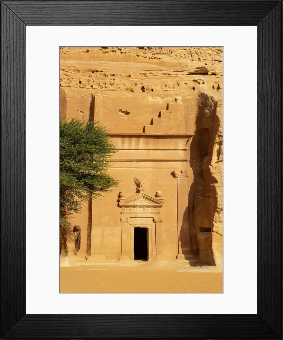 Framed Print : Nabatean tombs at Jabal Al Banat, Hegra (Mada'in Salih / Al-Hijr) archaeological site (UNESCO World Heritage Site), Al-Ula, Medina Province, Saudi Arabia Framed Print : Nabatean tombs at Jabal Al Banat, Hegra (Mada'in Salih / Al-Hijr) archaeological site (UNESCO World Heritage Site), Al-Ula, Medina Province, Saudi Arabia