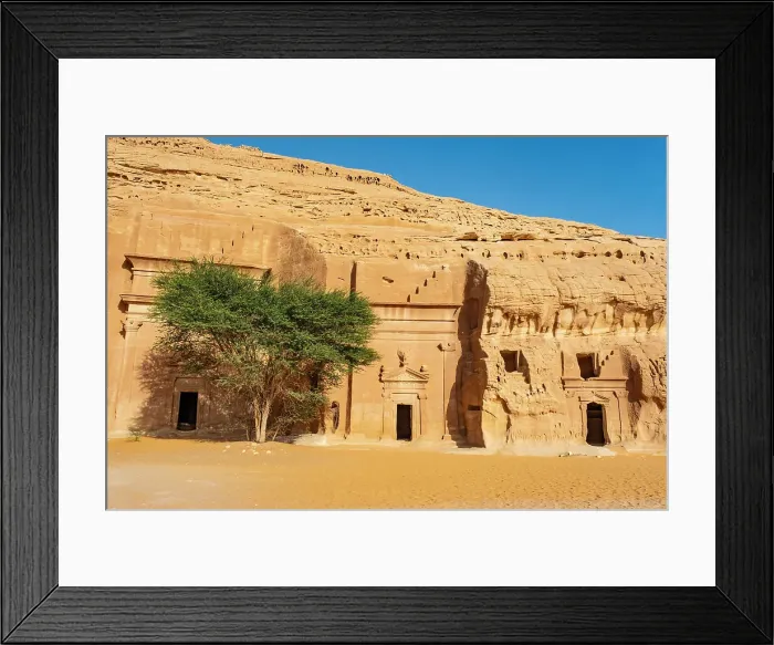 Framed Print : Nabatean tombs at Jabal Al Banat, Hegra (Mada'in Salih / Al-Hijr) archaeological site (UNESCO World Heritage Site), Al-Ula, Medina Province, Saudi Arabia Framed Print : Nabatean tombs at Jabal Al Banat, Hegra (Mada'in Salih / Al-Hijr) archaeological site (UNESCO World Heritage Site), Al-Ula, Medina Province, Saudi Arabia