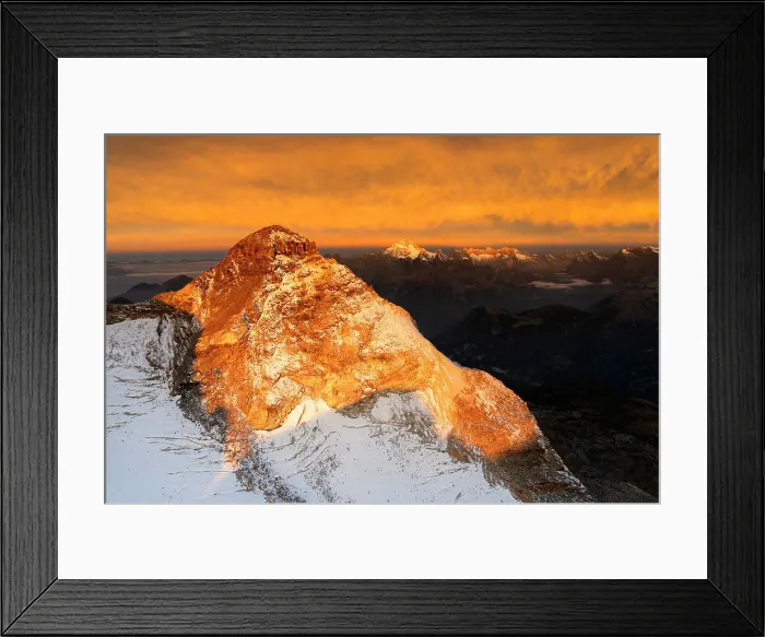 Framed Print : Aerial view of Pizzo Scalino at sunrise with view on Mount Disgrazia. Valmalenco, Valtellina, Lombardy, Italy Framed Print : Aerial view of Pizzo Scalino at sunrise with view on Mount Disgrazia. Valmalenco, Valtellina, Lombardy, Italy