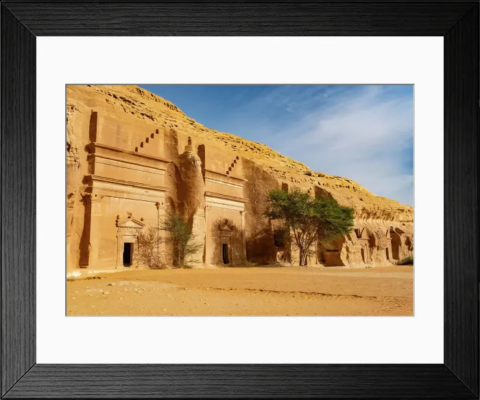 Framed Print : Nabatean tombs at Jabal Al Banat, Hegra (Mada'in Salih / Al-Hijr) archaeological site (UNESCO World Heritage Site), Al-Ula, Medina Province, Saudi Arabia Framed Print : Nabatean tombs at Jabal Al Banat, Hegra (Mada'in Salih / Al-Hijr) archaeological site (UNESCO World Heritage Site), Al-Ula, Medina Province, Saudi Arabia
