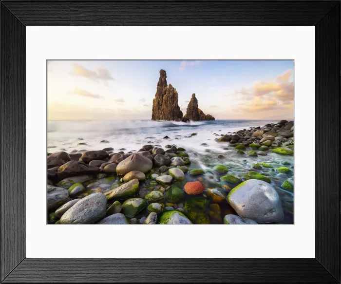 Framed Print : Sunset at Praia da Ribeira da Janela, Porto Moniz, Madeira Island, Portugal Framed Print : Sunset at Praia da Ribeira da Janela, Porto Moniz, Madeira Island, Portugal
