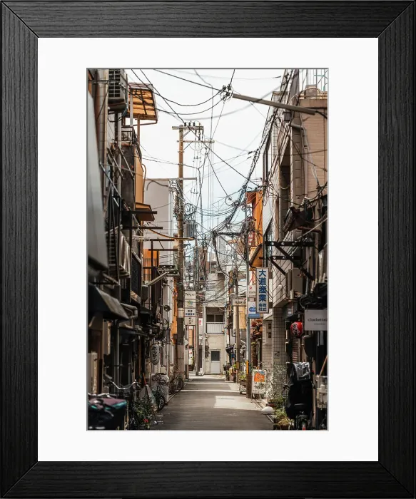 Framed Print : Osaka alley, Kansai, Japan Framed Print : Osaka alley, Kansai, Japan