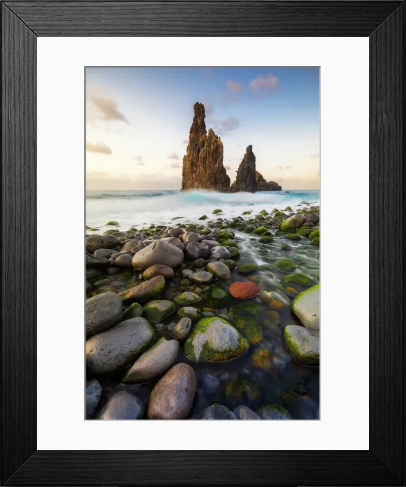 Framed Print : Sunset at Praia da Ribeira da Janela, Porto Moniz, Madeira Island, Portugal Framed Print : Sunset at Praia da Ribeira da Janela, Porto Moniz, Madeira Island, Portugal