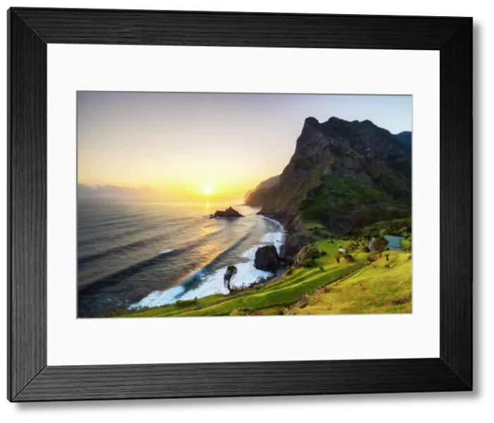 Framed Print : Sunrise from Miradouro Sao Cristovao during summer, Sao Vicente, Boaventura, Madeira, Portugal Framed Print : Sunrise from Miradouro Sao Cristovao during summer, Sao Vicente, Boaventura, Madeira, Portugal