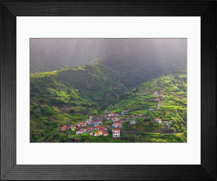 Framed Print : Terracing and mountains at Sao Vicente during sunrise, Madeira, Portugal Framed Print : Terracing and mountains at Sao Vicente during sunrise, Madeira, Portugal