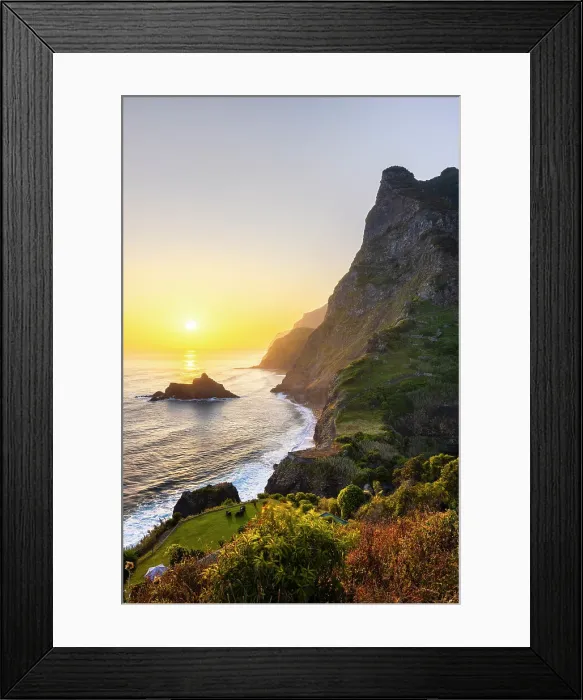 Framed Print : Sunrise from Miradouro Sao Cristovao during summer, Sao Vicente, Boaventura, Madeira, Portugal Framed Print : Sunrise from Miradouro Sao Cristovao during summer, Sao Vicente, Boaventura, Madeira, Portugal