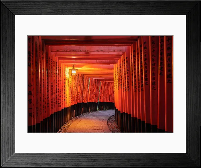 Framed Print : Kyoto Japan. Fushimi Inari Taisha Shrine at sunrise Framed Print : Kyoto Japan. Fushimi Inari Taisha Shrine at sunrise